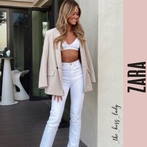 ZARA jeans high rise straight leg size 10